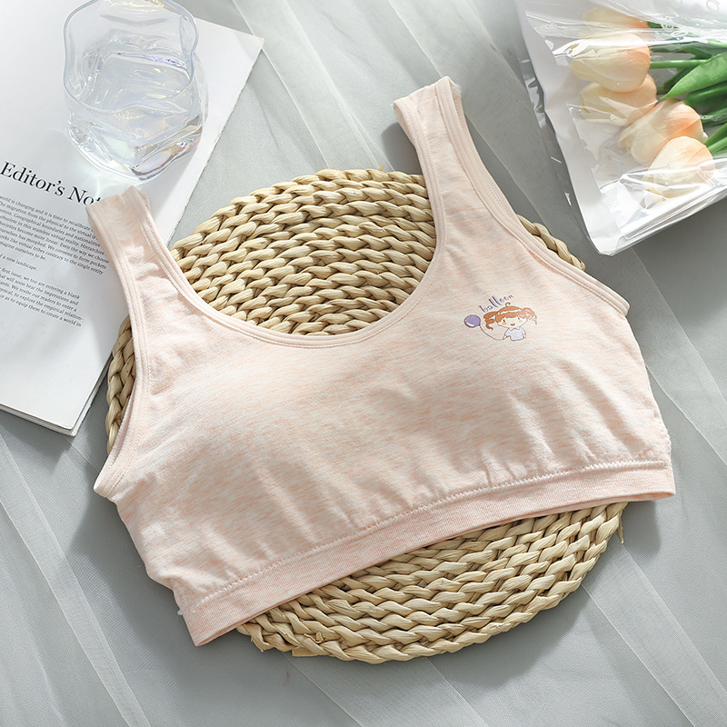 Girls Seamless Development Period Girl Underwear Girl Student Wireless Bra Anti-failure Bottoming Vest Girl 8-16Y Training Bras: 7
