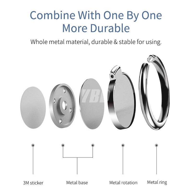Soporte de anillo de dedo YBD para Huawei P20 lite Xiaomi Redmi Note 7 k20 9t soporte de montaje soporte de dedo para teléfono móvil