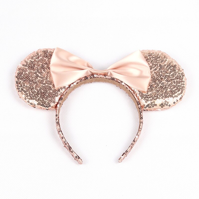 Hårtilbehør minnie mouse øre pandebånd hårbånd til kvinder pailletter sløjfe piger pandebånd fødselsdagsfest hårbånd: 1