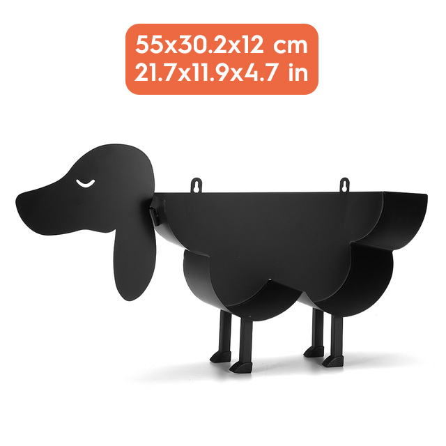 Support de papier toilette en mouton décoratif, support de rangement de mouchoirs de cuisine, porte-rouleau de papier toilette, rangement de fer de salle de bains: dog