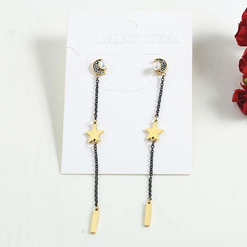 Neue Frauen Silber Farbe Gold Edelstahl Runde Hohl Kreis Tier Bär Blume Stern Stud Ohrringe Pulseras Schmuck: 1