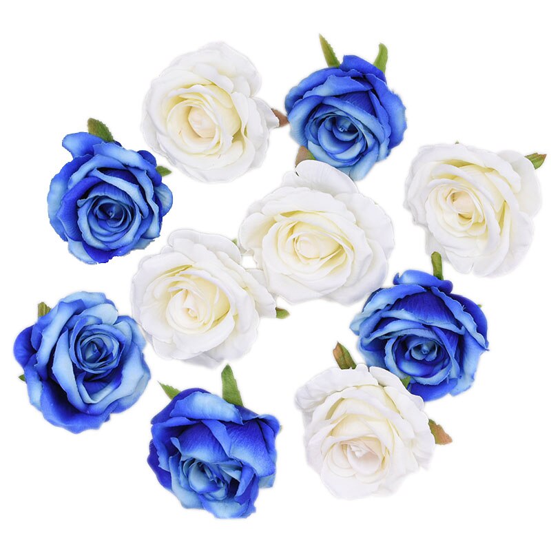 5Pcs 10Cm Silk Rose Flower Head Wedding Party Thuis Kunstmatige Flowr Decoratie Diy Handwerken Krans Scrapbook Supplies