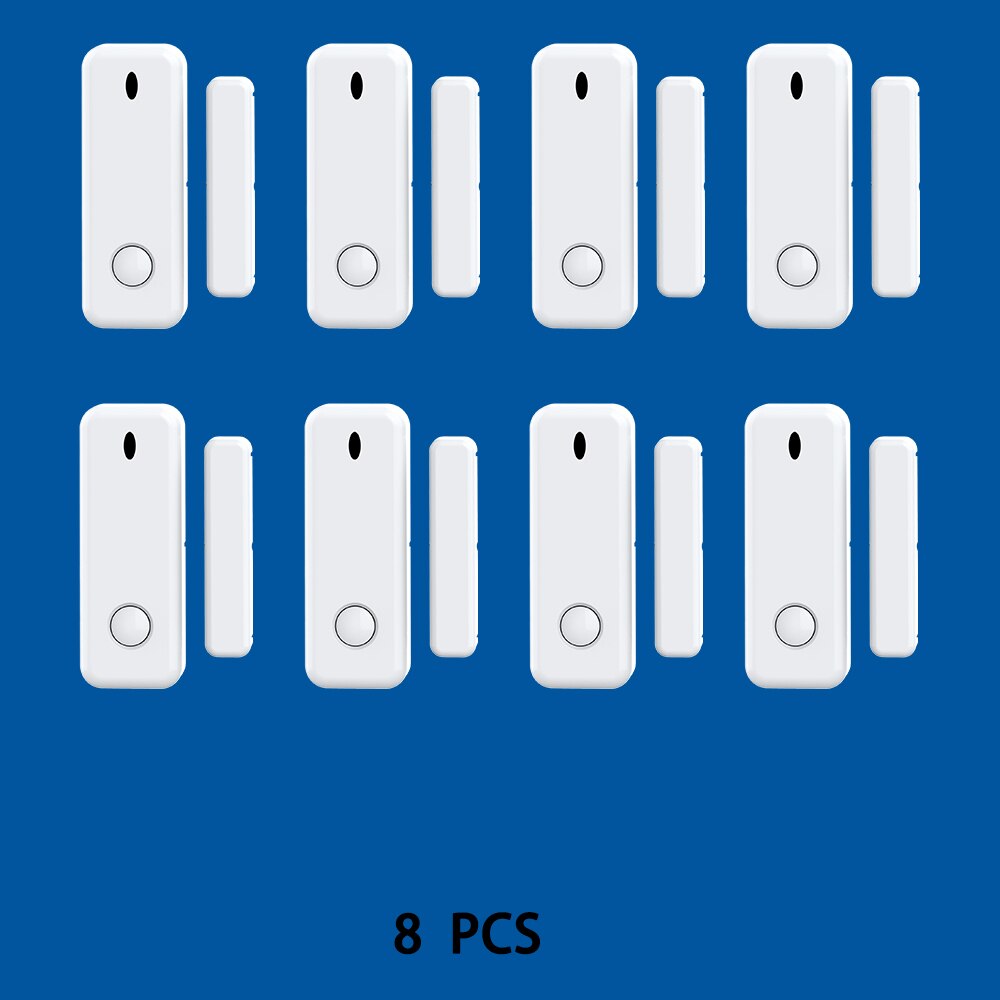 Smartrol 433mhz Door Window Alarm Sensor Security Alarm Host Accessories for Android Ios Home Alarm System Kits Apps Control: 8PCS