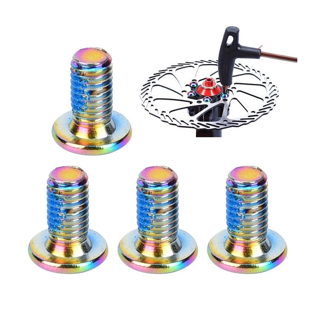 12Stck Bunte Fahrrad Bremsscheibe Schrauben T25 M5x10mm MTB Fahrrad Stahl Bremsscheibe Torx Schrauben Fahrrad Bremse Befestigung schrauben