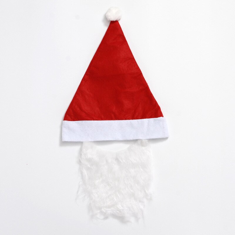 Père noël chapeau barbe joyeux noël décorations pour la maison bonne année déguisement fête ornements