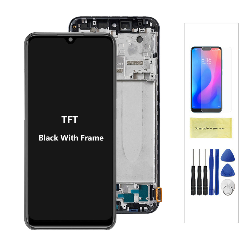 AMOLED for Mi A3 M1906F9SH Display with Frame, for Xiaomi Mi CC9e Lcd Display Touch Screen Digitizer Assembly Replacement CC9E: Khaki