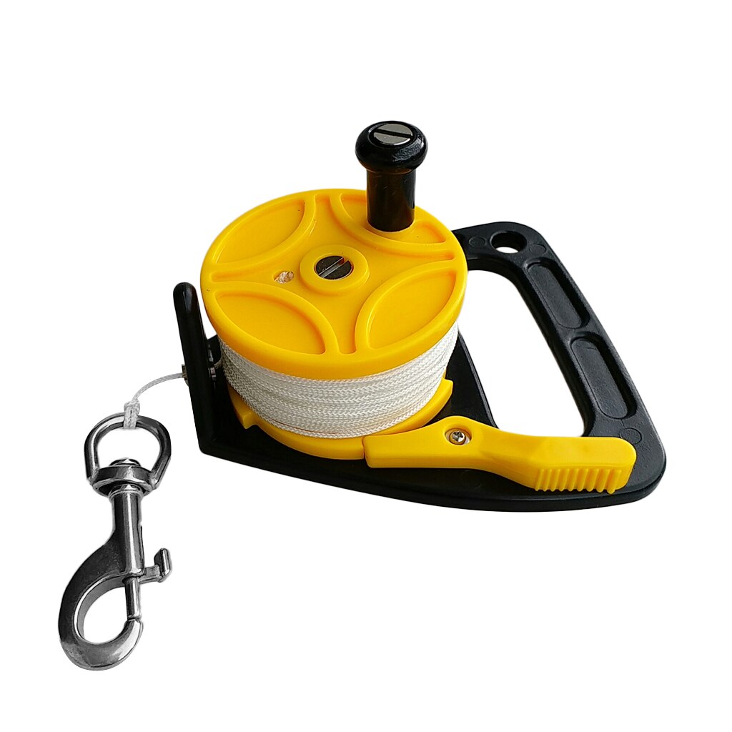 150ft Scuba Dive Reel Kajak Anker Met Duim Stopper, Enkele End Bolt Snap Voor Veiligheid Onderwater Duiken Snorkelen