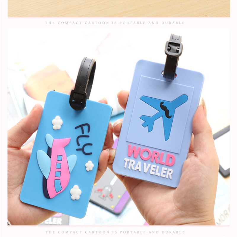 Luggage&bags Accessories Cute Novelty Rubber Funky Travel ID Addres Holder Label Straps Suitcase Luggage Tags