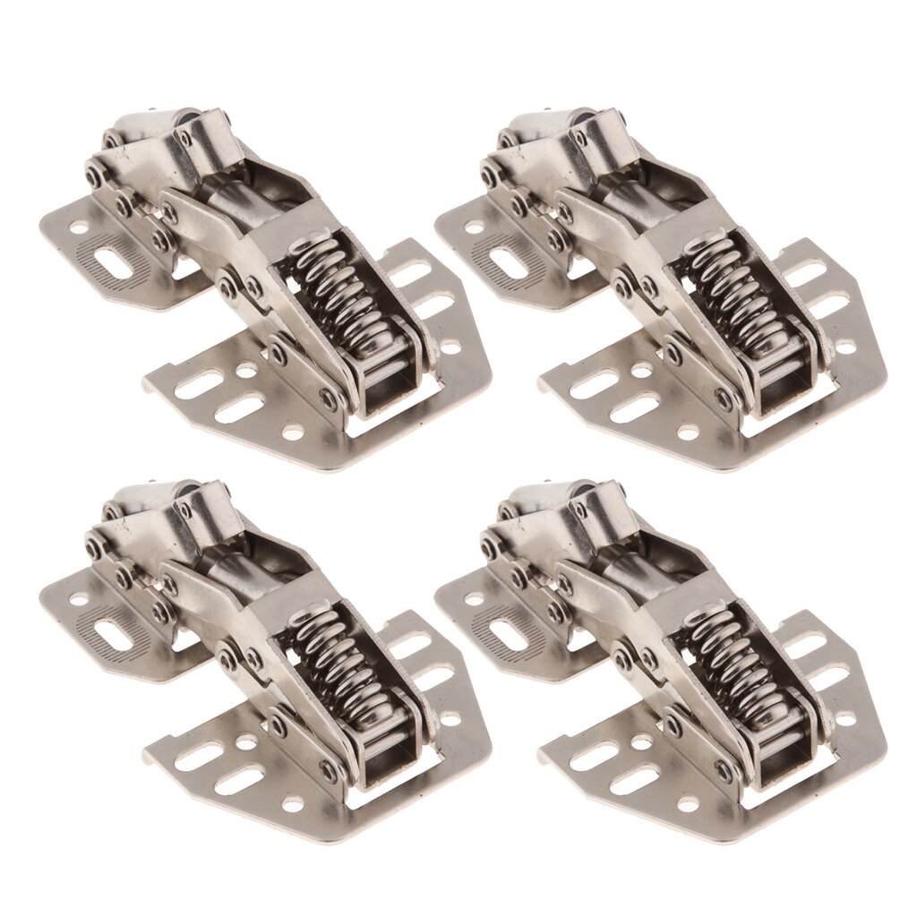 4 Pieces 90 Degrees Hydraulic Hinge Automatic Hinge With Damper, Rustproof, Corrosion Resistant