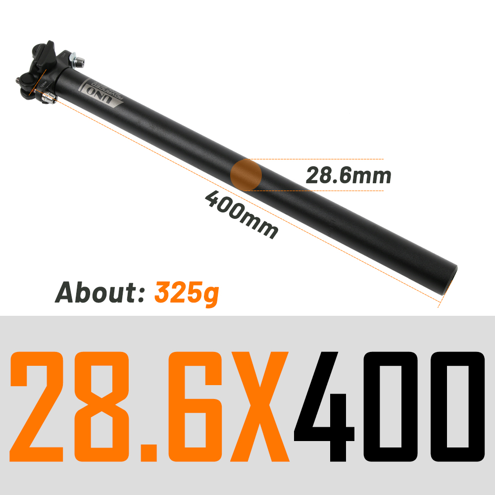 Uno Mtb Road Zadelpen 25.4/27.2/30.9/31.6mmx35 0/400Mm Mountainbike Aluminium Seat buis Fiets Onderdelen: Licht Groen