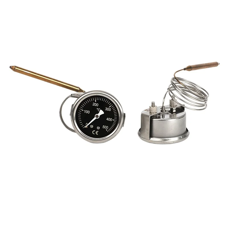 Termômetro pirômetro de alta qualidade 0-500 ° Aço inoxidável para fornos, pizza, grelha, fogões a lenha