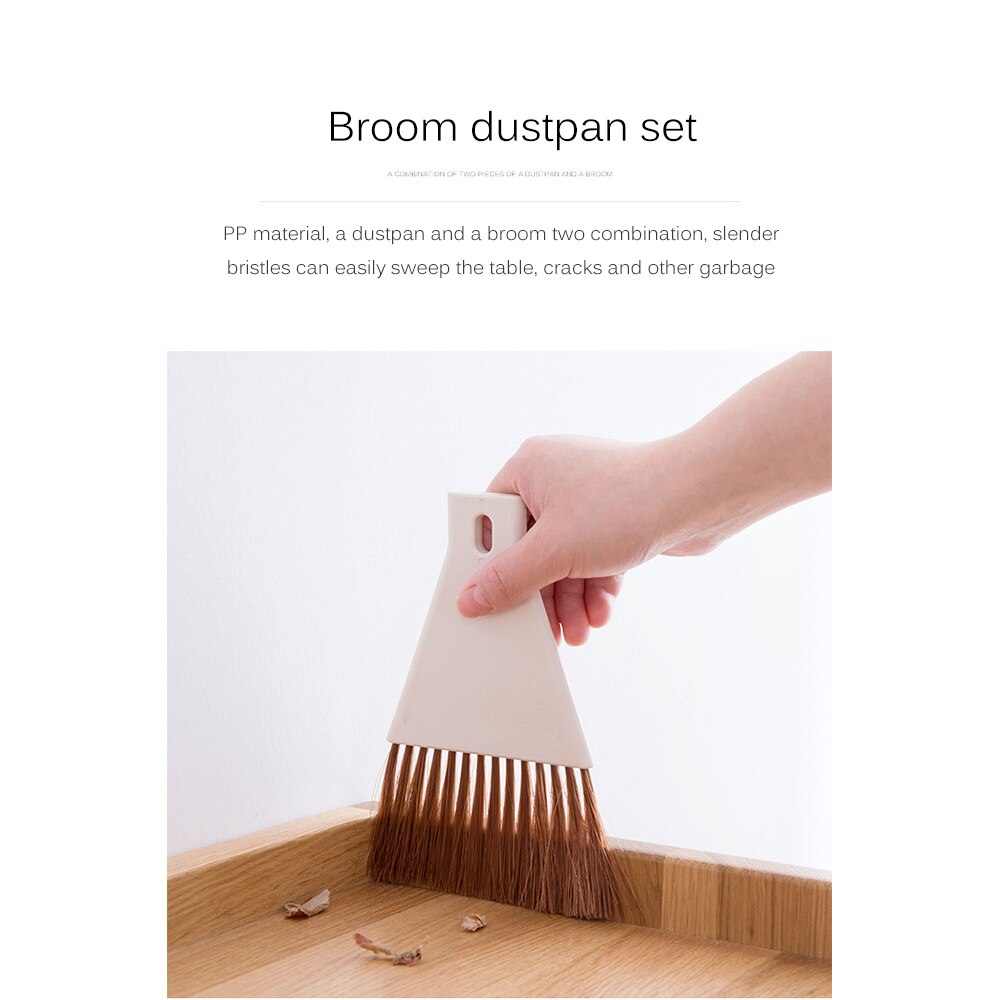 Mini Sweeping Brush Cleaning Small Broom Pan Set Home Office Table Cleaning Tools Desk Portable Pan Panited Set