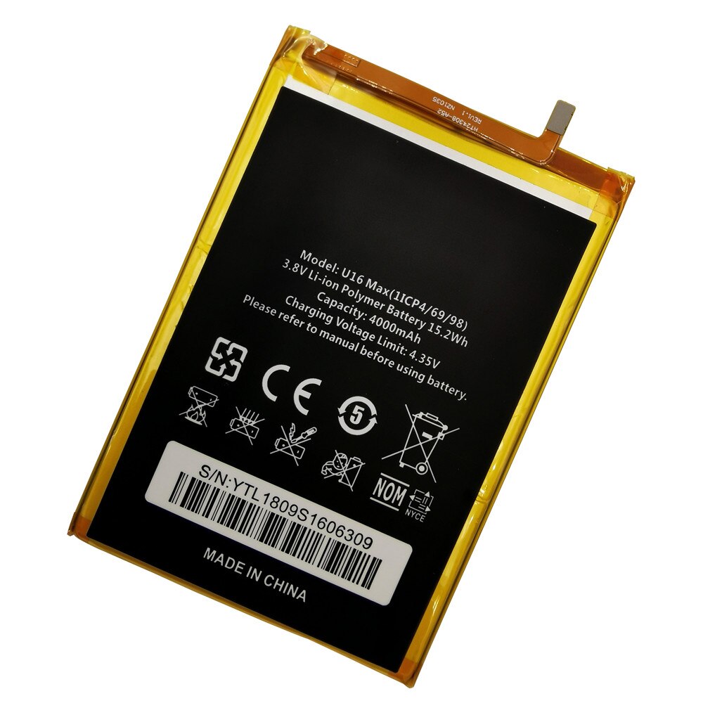 100%  original oukitel  u16 max akkus mit hoher kapazität (4000 mah) als ersatzakku für das oukitel  u16 max smartphone + werkzeug