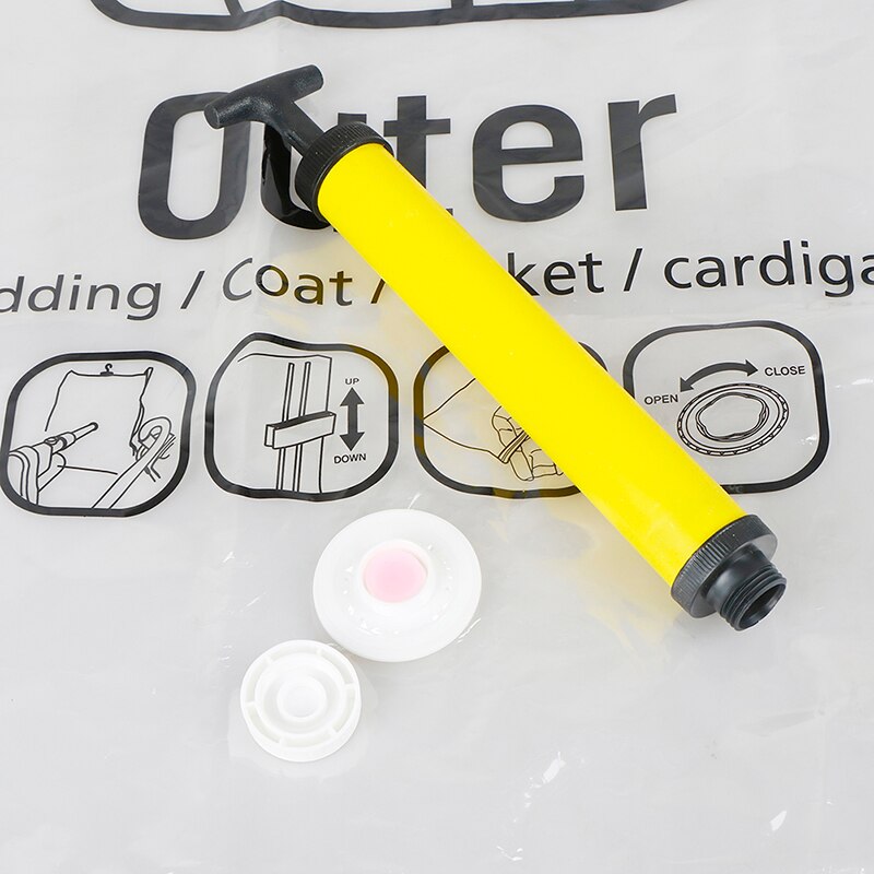 Travel Closet Hanging Vacuum Bag Hanger Space Saving Clear Seal Wardrobe Compressed Bag