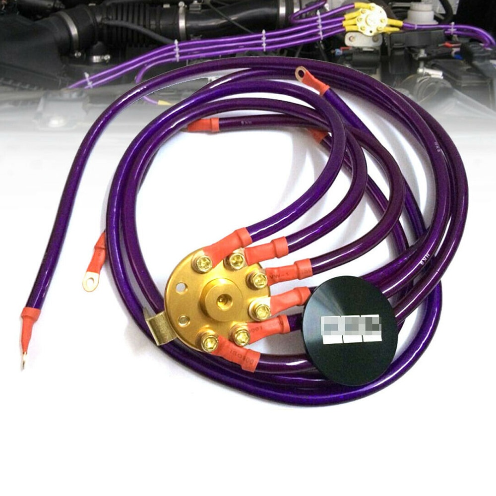 Durable 6 Point Grounding Ground Wire Performance Cable System Car Car Grounding Wire Set
