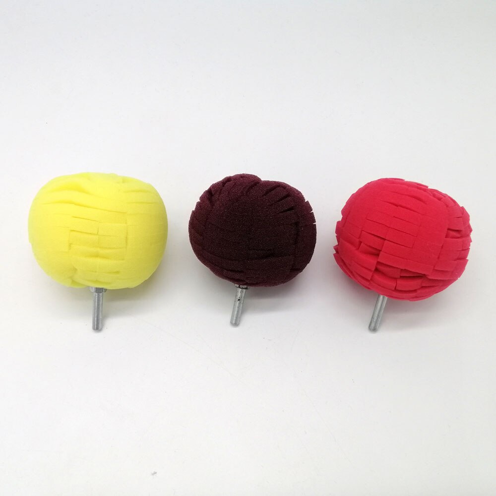 Polish Pad Drill Buffing Pads kits For Polisher Round Sponge For Polishing Machine Polishing Ball Pad For Car Polishing: 3 color Mixed