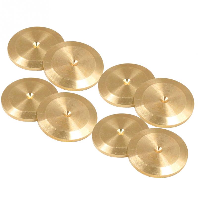 8pcs Copper Alloy Audio Accessories Speaker Spike Pad Isolation Feet Turntable Recorder Protective Stand Multipurpose Base Home