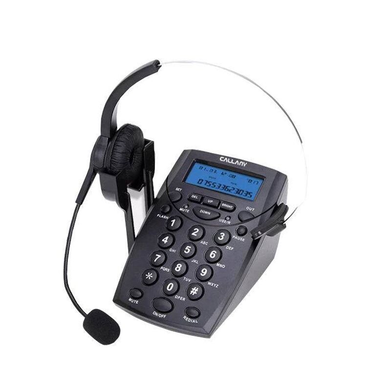 Snoer Headset Telefoon Handsfree Noise Cancelling Dtmf/Fskcaller Signalen Call Center Vaste Telefoon Smart Gesprekken Zijn Gedempt,