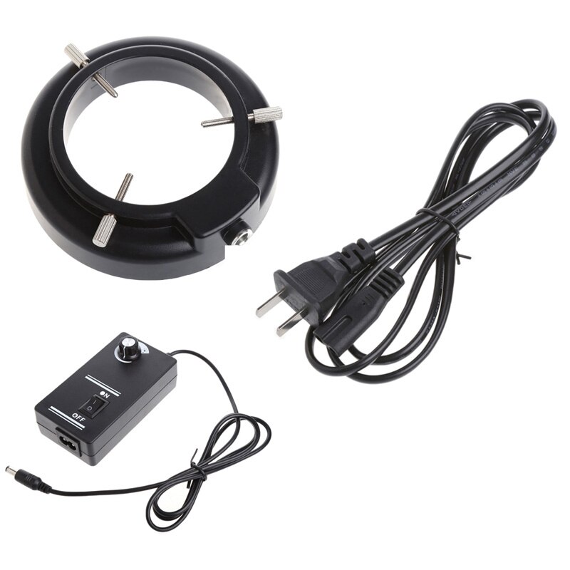 56 LED Adjustable Ring Light illuminator Lamp for stEREO ZOOM Microscope