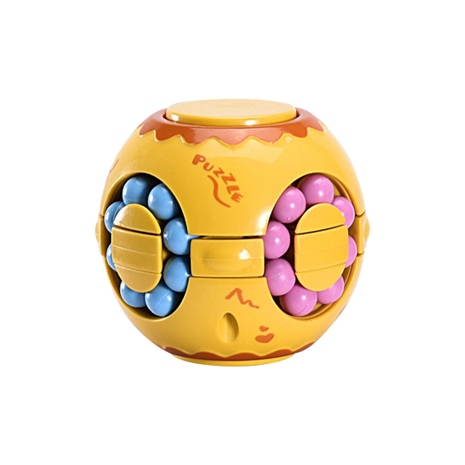 Roterende Celebrity Vinger Kleine Magic Bean Gyro Speelgoed Puzzel Decompressie Gyro Vingertop Roterende Magic Bean Hamburger Kinderen Speelgoed: Yellow