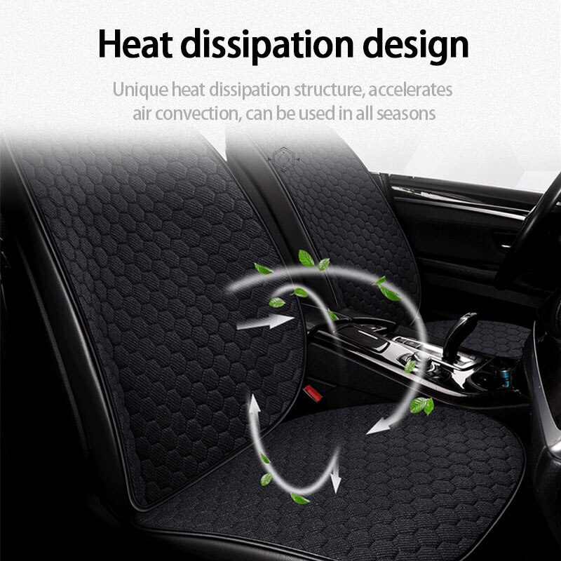 Vlas Auto Stoelhoezen Set Ademend Linnen Mildewproof Zitkussens Universele Transpiratie Protector Mat Auto Interieur Accessoires