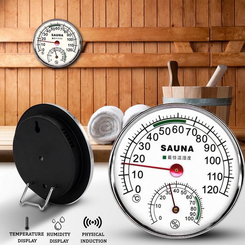 La pared del higrómetro del termómetro analógico humedad temperatura Monitor indicador para habitación de Sauna