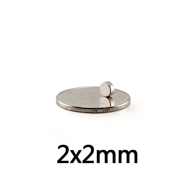 100 ~ 300 Stuks 2X2 Mini Kleine Magneten Ronde 2Mm * 2Mm Neodymium Magneet Disc 2X2Mm Permanente Ndfeb Super Sterke Krachtige Magnetische 2*2Mm