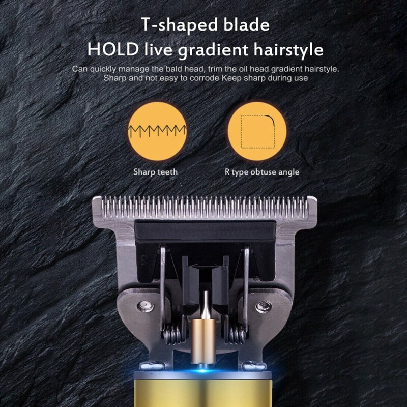 Electric Pro T-Outliner Cordless Trimmer Wireless Portable Hair Clipper Oil Head Clipper