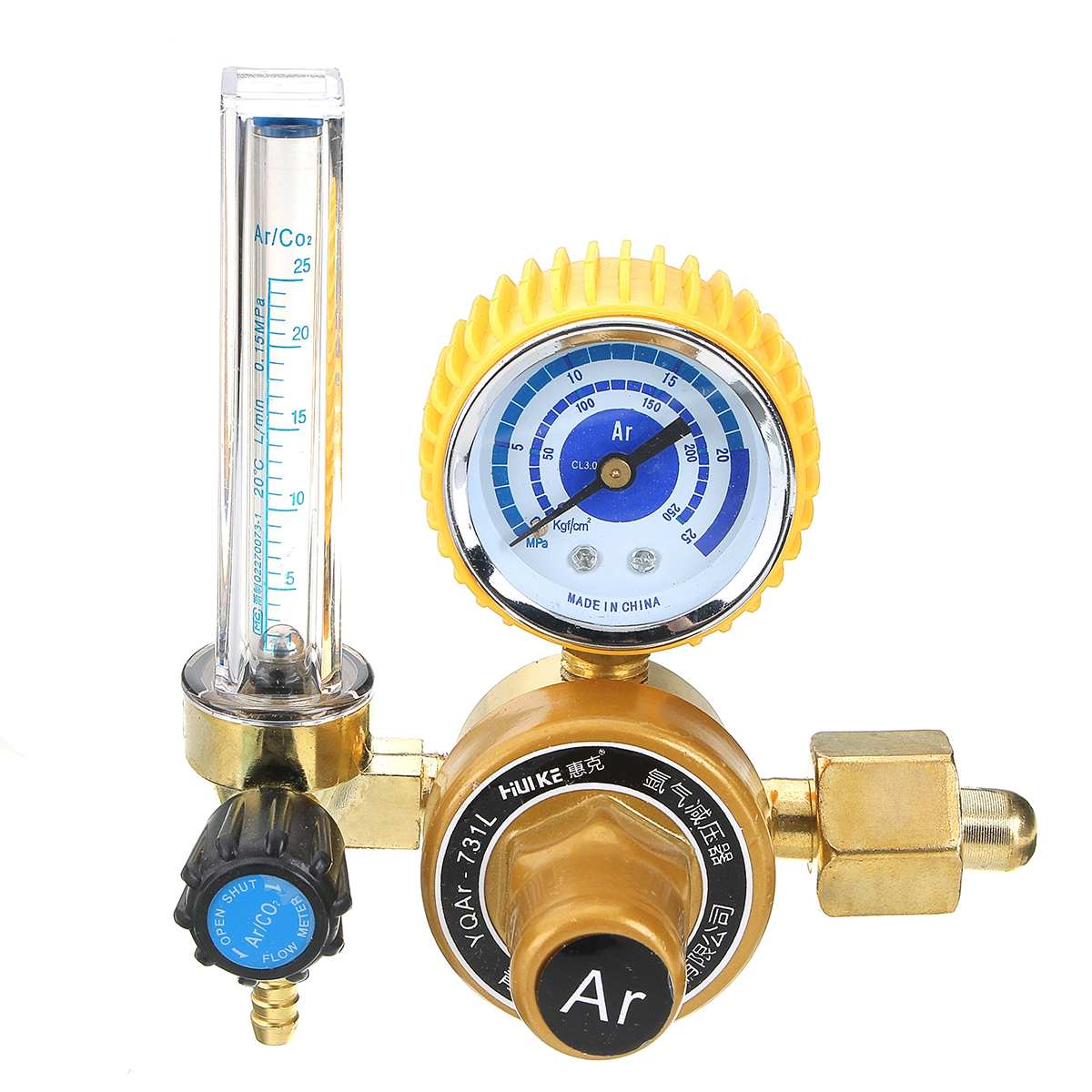 G5/8" 0-25Mpa Argon Flow-Meter CO2 Pressure Gas-Flow Regulator AR Reducer Pressure Gas-Flowmeter Argon Regulator Pressure