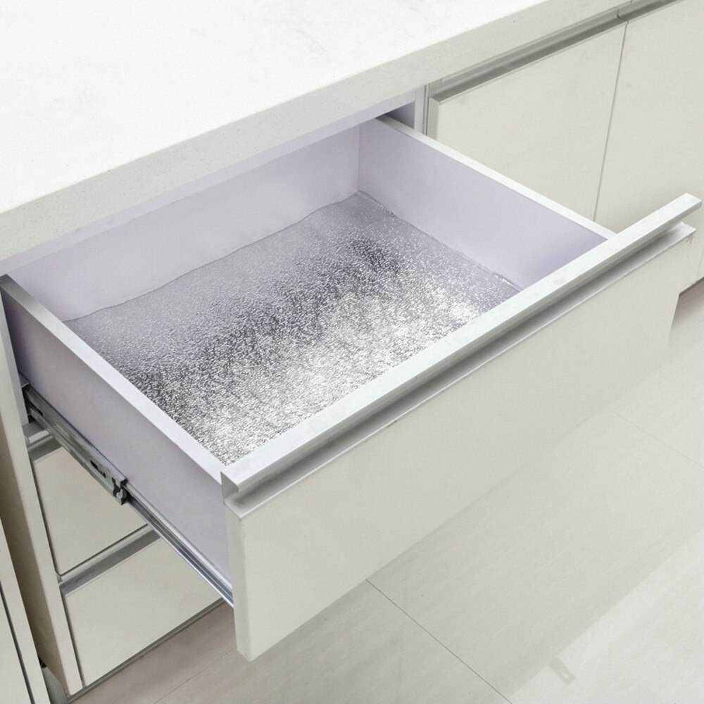Keuken Zelfklevende Stickers Dikkere Aluminiumfolie Keuken Kast Sticker Waterdicht Zelfklevend Behang Vochtbestendige