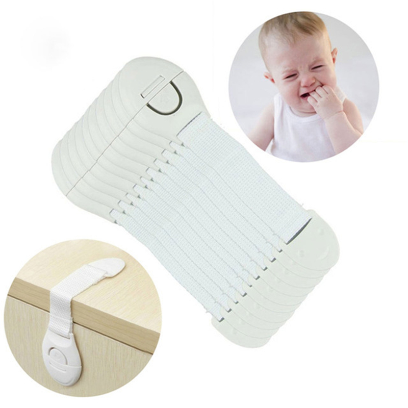 10 st/lot barnskydd babysäkerhet plast barnlås spädbarn säkerhetsdörrstoppare slottslåda skåp toalett säkerhetslås