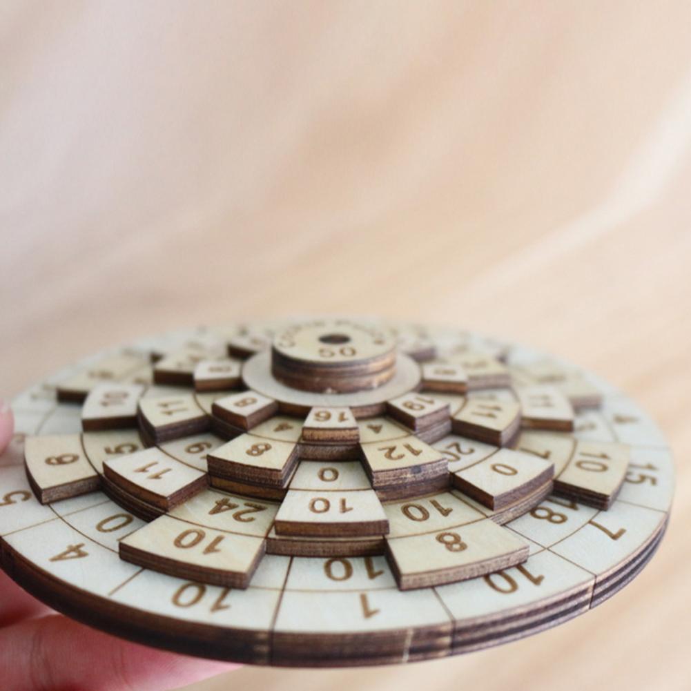 Number Puzzle Intellectual Development Party DIY Wooden Number Jigsaw Educational Trainer Toy for Teens adults