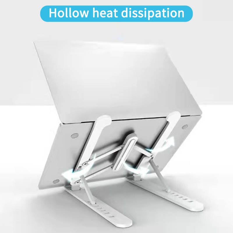 Laptop Cooler Holder for MacBook Air Pro Notebook Laptop Tablet Desk Mount Bracket Foldable Portable Bottom Side Cooling Stand