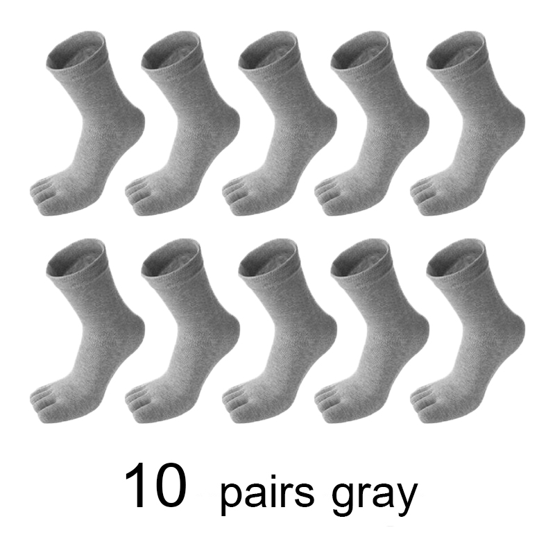 Calcetines de algodón con dedos separados para hombre, calcetín Unisex de talla grande 5, para otoño e invierno, 10 pares, 20 unidades: 3