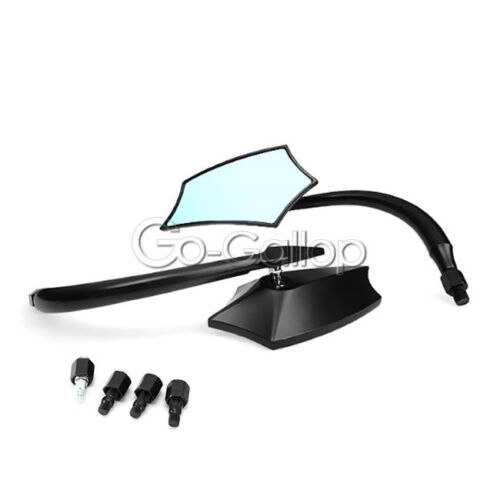 Zwarte aangepaste achteruitkijkspiegels geschikt voor harley davidson softail sportster dyna touring