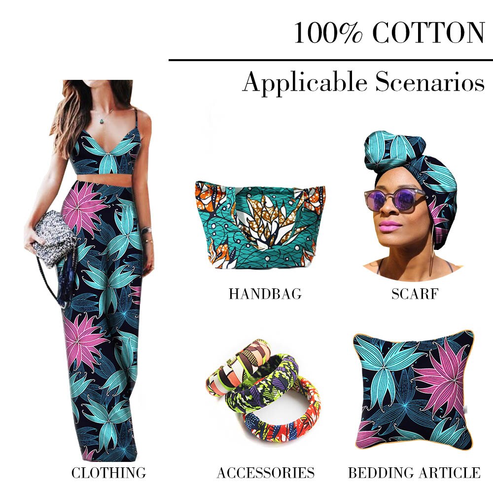 Nowa moda woskowana Ankara tkaniny holenderski prawdziwa afrykańska druk Dashiki tkanina bawełniana wosk drukuje afryki nie.1