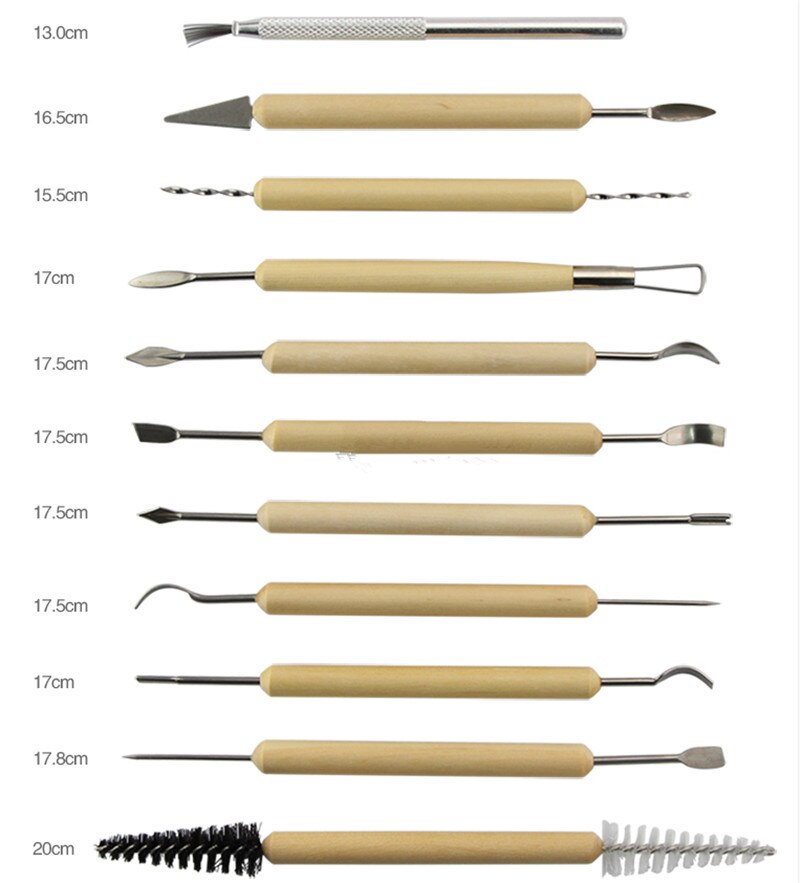 11pcs Clay Sculpting Kit Sculpt Pottery Shapers Carved Tools Smoothing Polymer Modeling Tool Ceramic Perfect Wax Carving