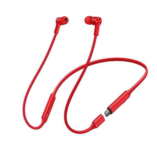 Huawei FreeLace Wireless Earphone Bluetooth Sport Waterproof In-ear Memory Cable Metal Cavity Silicon Magnetic Switch: CM70-C red
