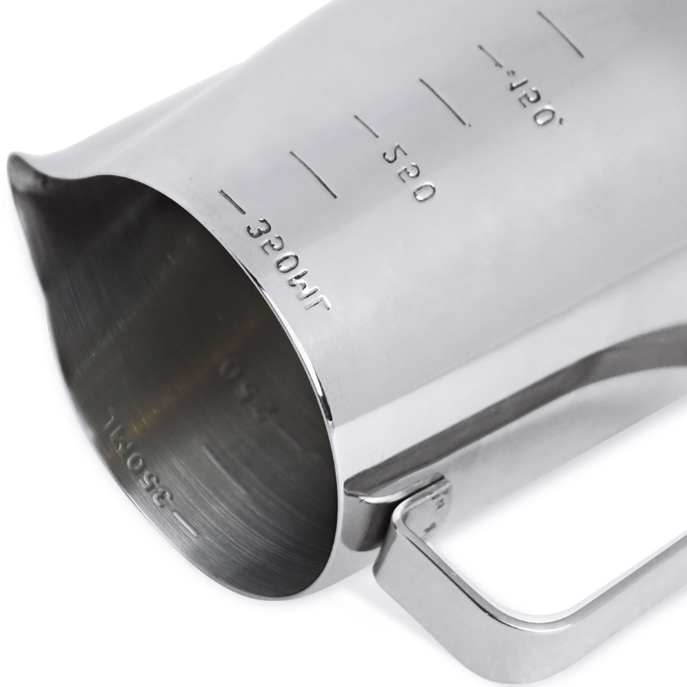350 360Ml Grote Capaciteit Roestvrijstalen Koffie Melk Pitcher Bar Koffie Container Latte Melk Opschuimen Jug Espresso Shot Tool