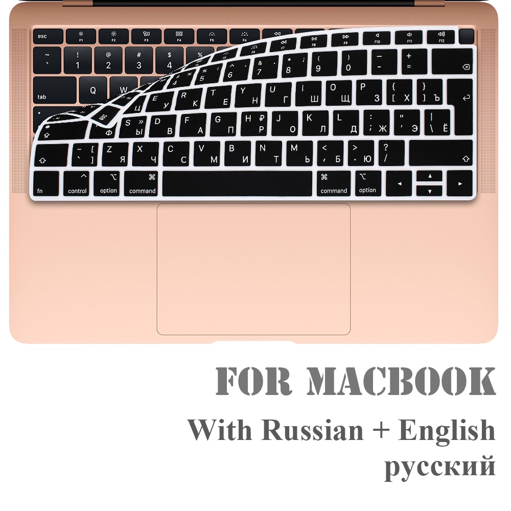 Rosyjska obudowa klawiatury laptopa dla macbook pro13 touchbar wersja amerykańska/europejska dla 13air A2337A2179 A2159 A2289 A1708 folia silikonowa