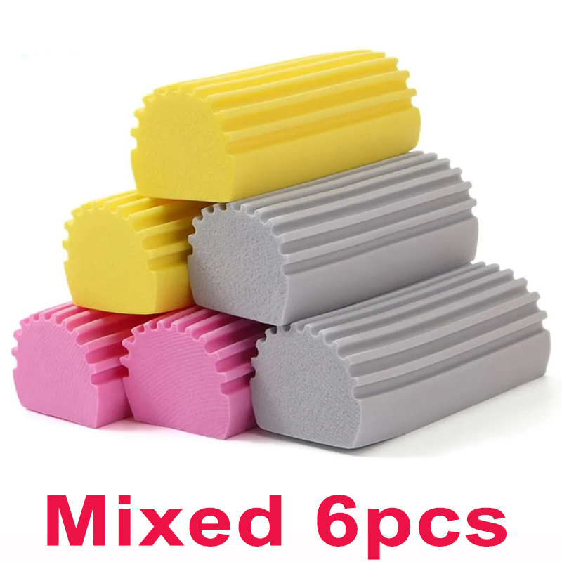 Dammtvättsvampar fuktig dammvipp hushållsrengöringssvamp kökspersienner speglar fönsterglas räcken rengöringsverktyg: Himmelsblå