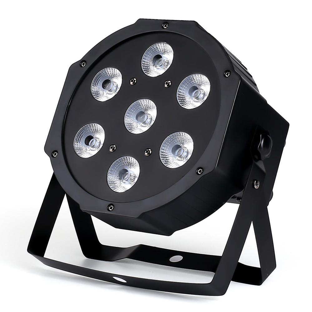 LED Par 7x12W RGBW 4in1 Lights with DMX512 input/output and power input and output for cleaning effects DJ Disco