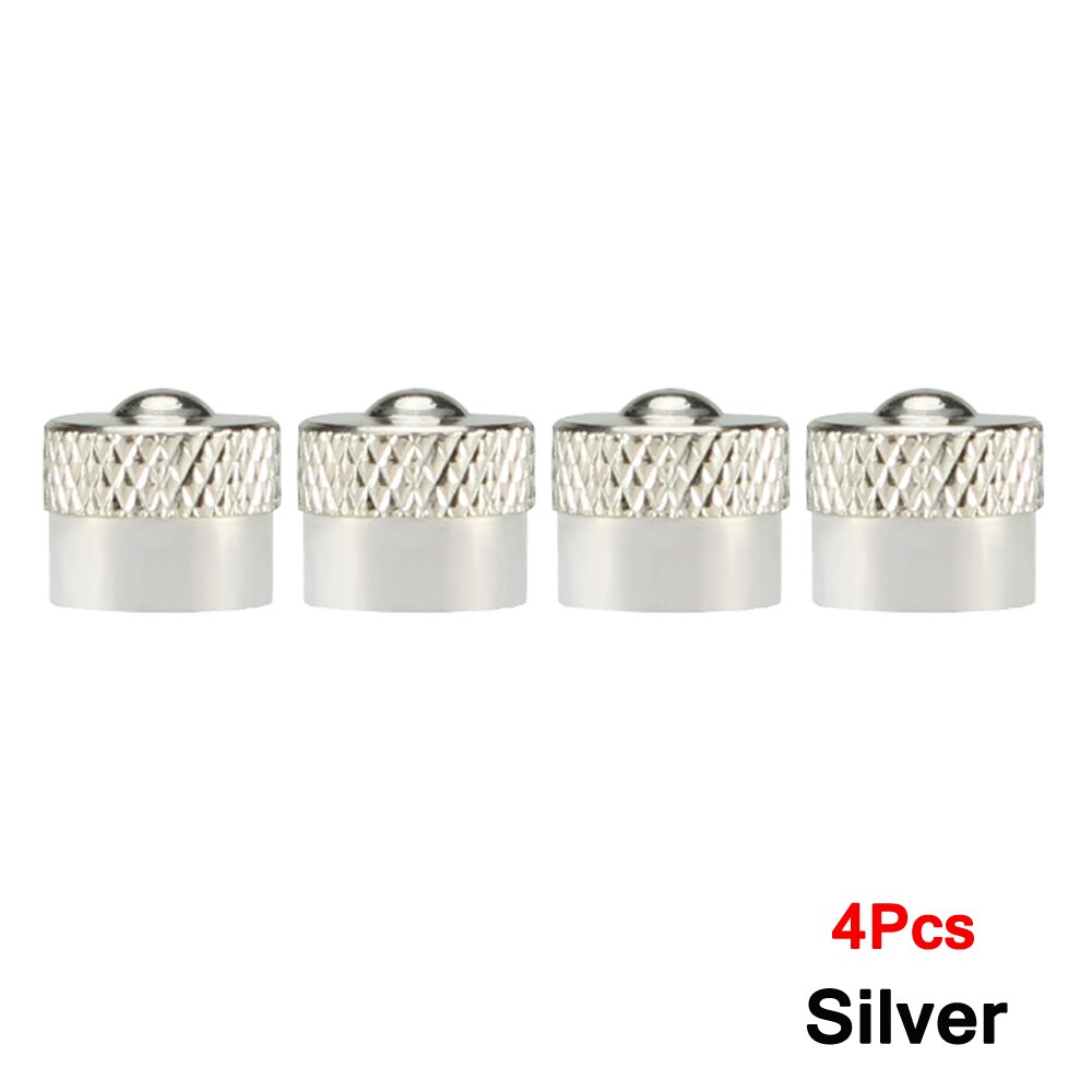 AUTCOAT 4/8Pcs Cuivre Fendue Fente Bouchon de Valve Avec Retrait de Noyau de Valve, Valve De Pneu D&#39;air Cache-Poussière Bouchon de Potence: C0653-Silver-4Pcs
