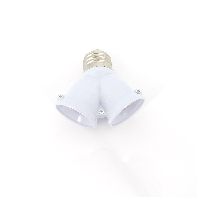 E27 To E27 LED light Lamp bulb Base Socket Screw Extension power Holder Converter Flexible E27-E27 Retardant Adapter V27: Beige