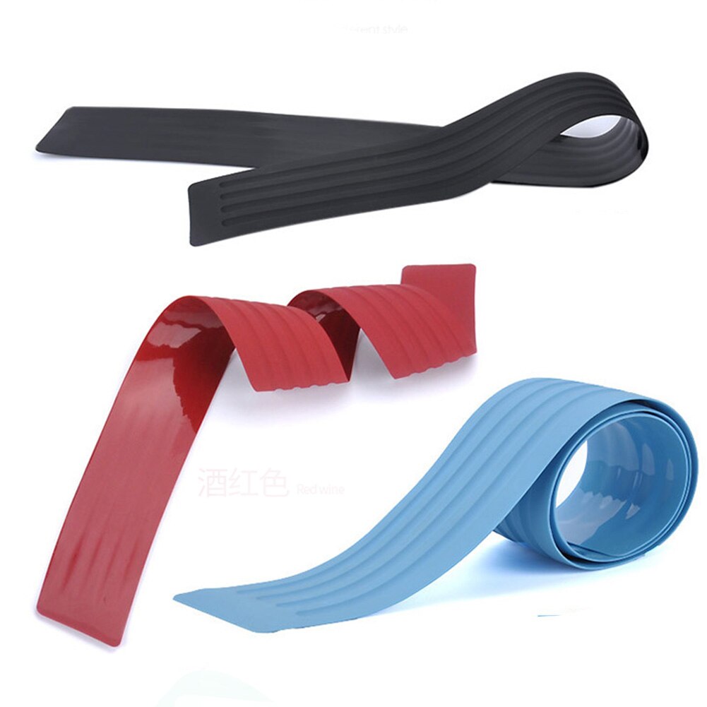 Rubber Car Door Sill Bumper Protector Trunk Guard Plate Sticker Rear Bumper Protection Trim Cover Strip Scratch Plate