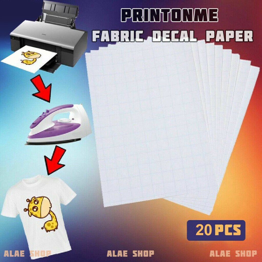 10/20PCS PrintOnMe Fabric Transfer Decal Pape T-Shirt Print On Heat Transfer Paper Sheets