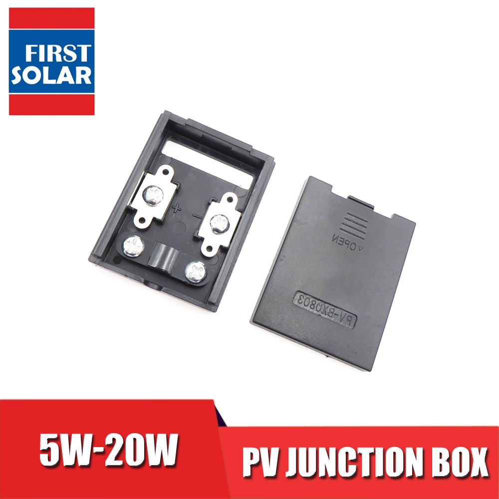 5W 10W 20W Solar Junction Box for Solar Panel connect PV junction box solar cable connection with diode