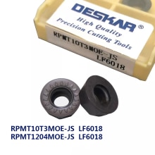 10Pcs RPMT1003 Mo RPMT10T3 RPMT1204 Moe Js LF6018 Carbide Insert Deskar Draaibank Interne Frezen Draaien Tool Voor Rvs