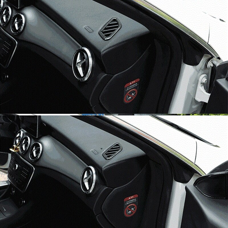 per Mercedes Benz classe a GLA CLA W176 X156 C117 cruscotto in fibra di carbonio aria condizionata uscita coperchio sfiato accessori di rivestimento