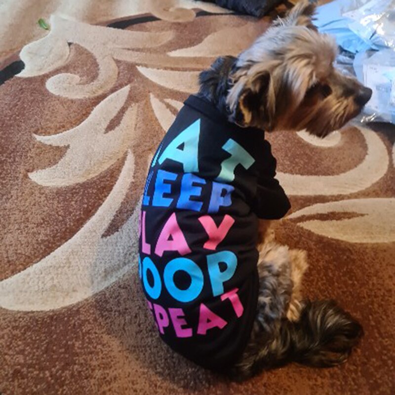 Camiseta barata de algodón para perros pequeños, ropa estampada para mascotas, Yorkshire, Pomeranian, Pug, gato